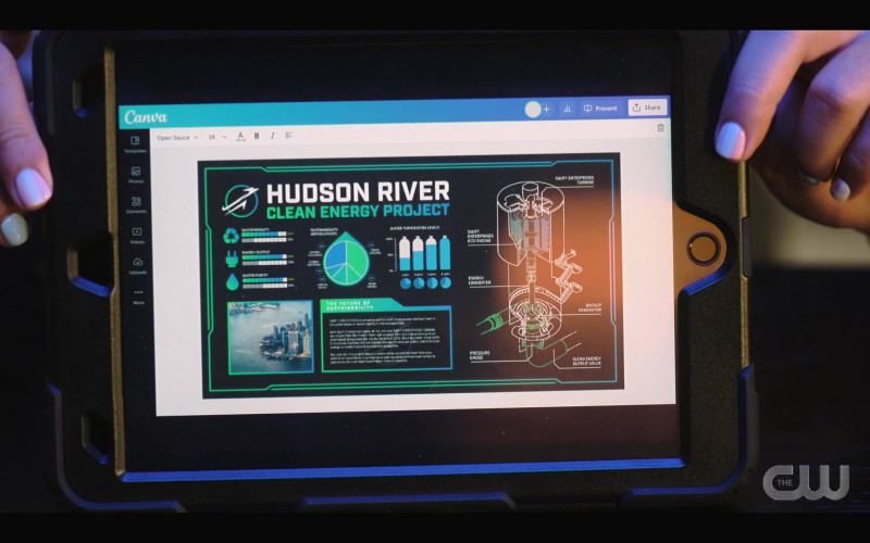 Canva Graphic Design Platform in Tom Swift S01E07 … And the Book of Isaac (2022)