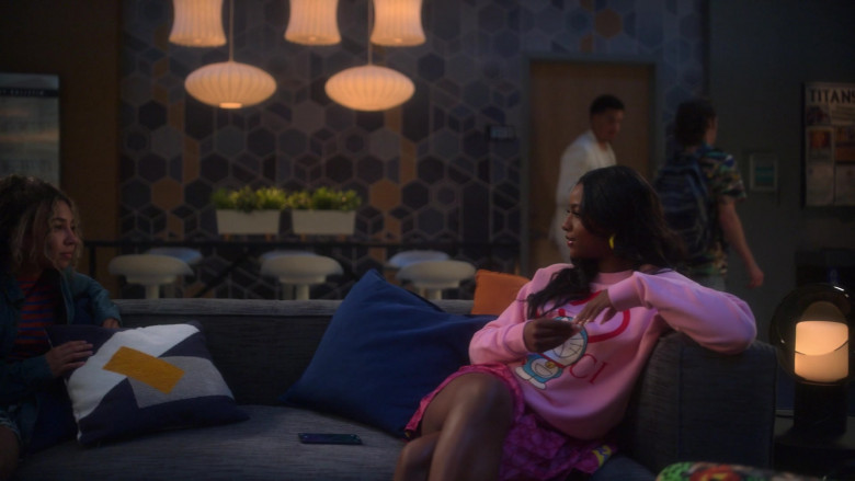 Gucci Pink Sweatshirt and Skirt Outfit in Grown-ish S05E01 This Is What You Came For (2)