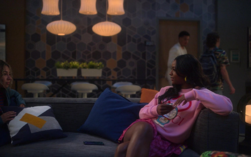 Gucci Pink Sweatshirt and Skirt Outfit in Grown-ish S05E01 This Is What You Came For (2)