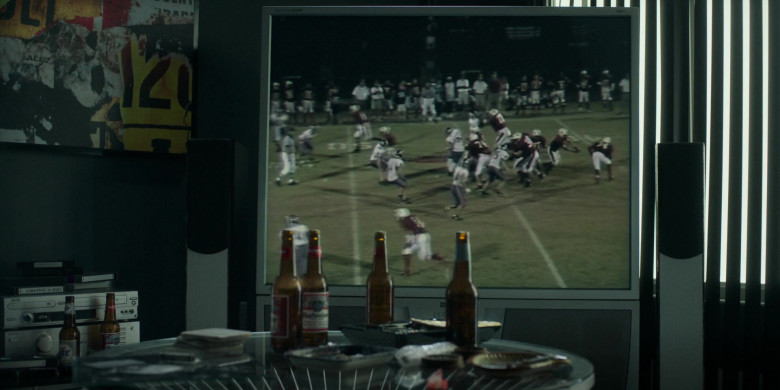Miller Lite Beer and Budweiser Bottles in Black Bird S01E01 Pilot (2022)