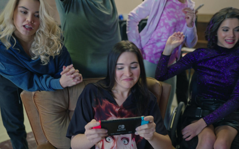 Nintendo Switch Gaming Console Used by Hari Nef as Sloane in 1UP (1)