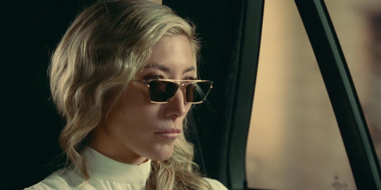 Oliver Peoples 1244S Sunglasses of Dichen Lachman as Soyona Santos in Jurassic World Dominion Movie