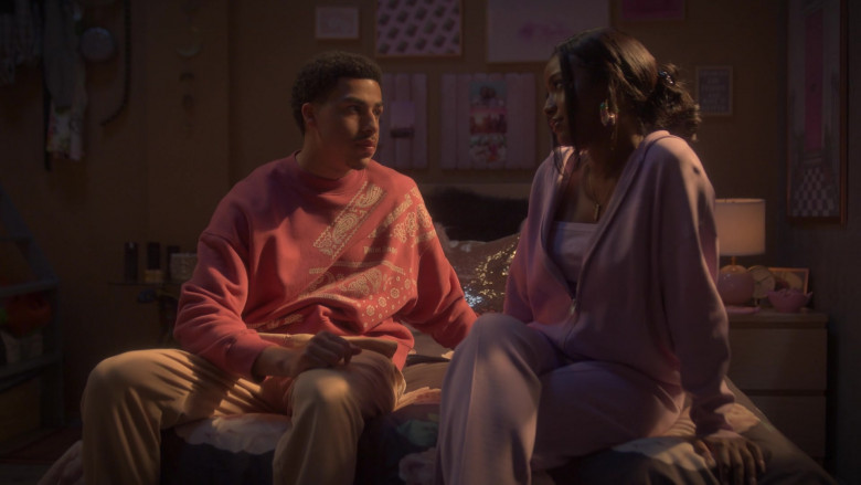 Palm Angels Sweatshirt Worn by Marcus Scribner as Andre Johnson, Jr. in Grown-ish S05E02 High Society (2)