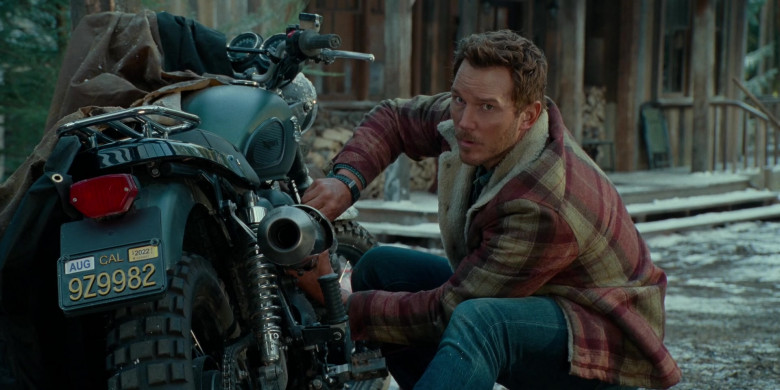 Triumph Motorcycle of Chris Pratt as Owen Grady in Jurassic World Dominion (2022)