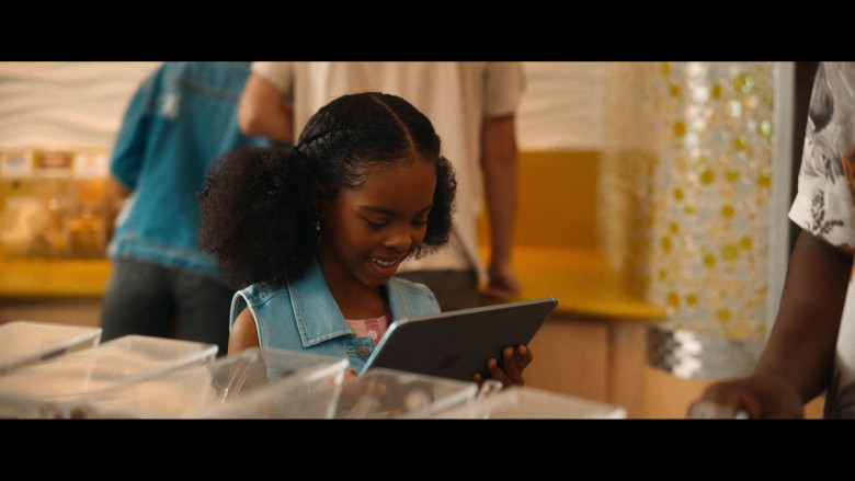 Apple iPad Tablet of Zion Broadnax as Paige in Day Shift (2022)