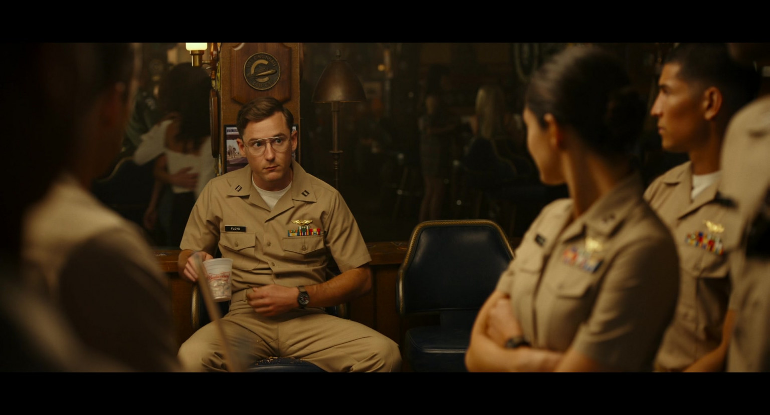 Budweiser Beer Plastic Cup Held By Lewis Pullman As LT Robert 'Bob ...