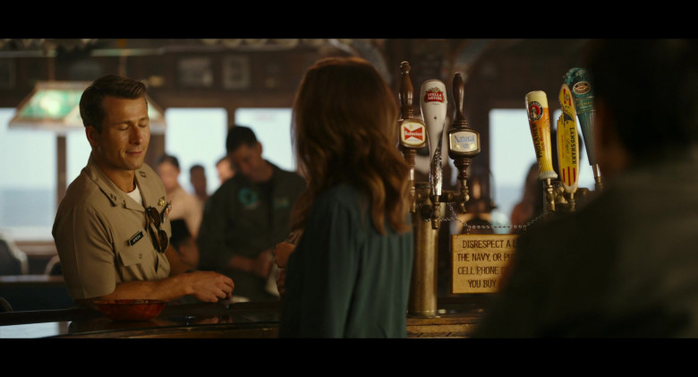 Budweiser Beer, Stella Artois, Natural Light, Paulaner, Landshark Lager in Top Gun Maverick (2022)