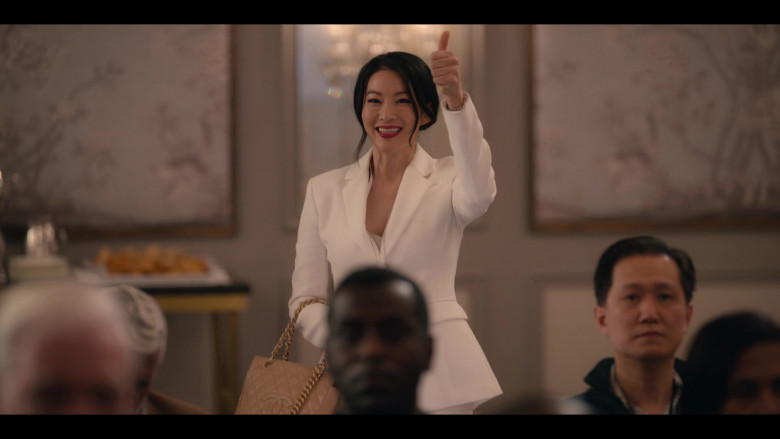 Chanel Handbag of Arden Cho as Ingrid Yun in Partner Track S01E10 Dawn Raid (2022)