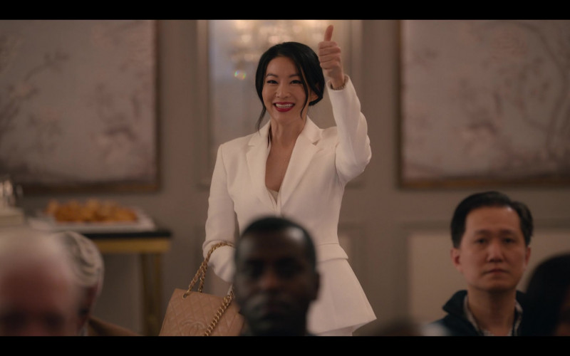 Chanel Handbag of Arden Cho as Ingrid Yun in Partner Track S01E10 Dawn Raid (2022)