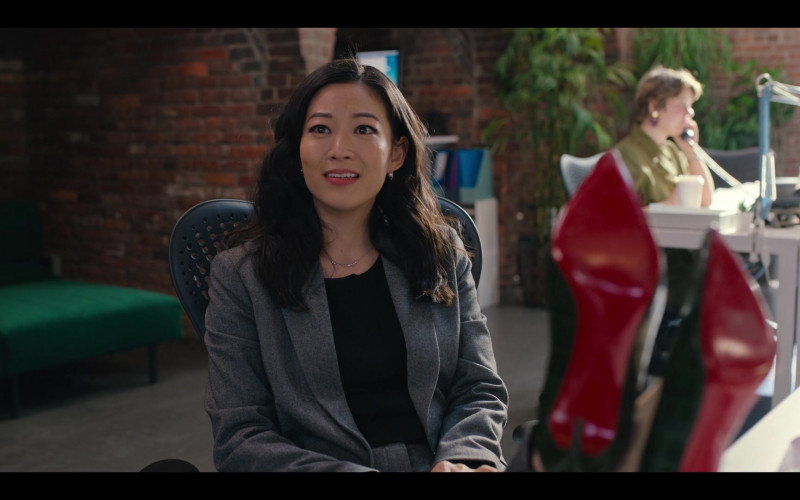 Christian Louboutin Pumps Worn by Arden Cho as Ingrid Yun in Partner Track S01E10 "Dawn Raid" (2022)