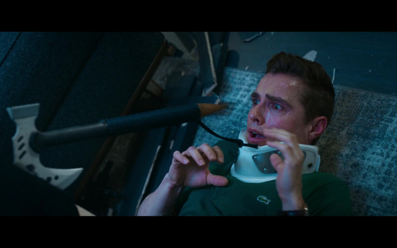 Lacoste Green Polo Shirt Worn by Dave Franco as Seth in Day Shift Movie (6)