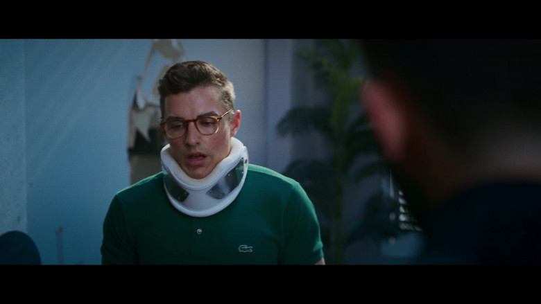 Lacoste Green Polo Shirt Worn by Dave Franco as Seth in Day Shift Movie (7)