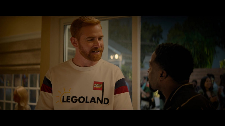 Legoland Company T-Shirt Worn by Andrew Santino as Alan Geller in Me Time Movie (3)