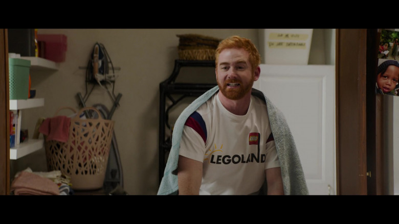 Legoland Company T-Shirt Worn by Andrew Santino as Alan Geller in Me Time Movie (4)