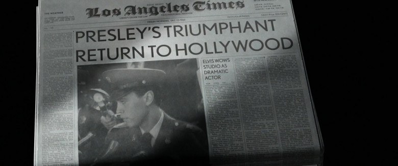 Los Angeles Times Newspaper in Elvis (2022)