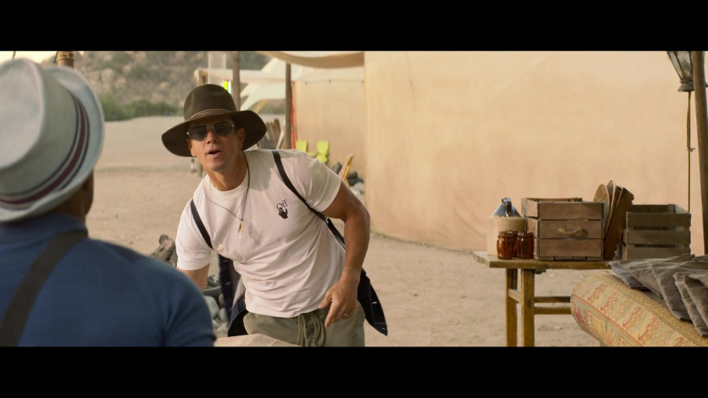 Off-White Men's T-Shirt Worn by Mark Wahlberg as Huck Dembo in Me Time (2)
