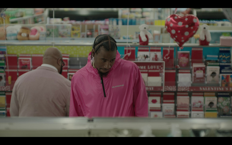Supreme Pink Men's Jacket in The Chi S05E08 Sweet Thing (1)
