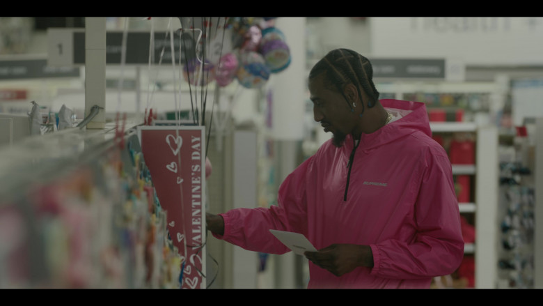 Supreme Pink Men's Jacket in The Chi S05E08 Sweet Thing (2)