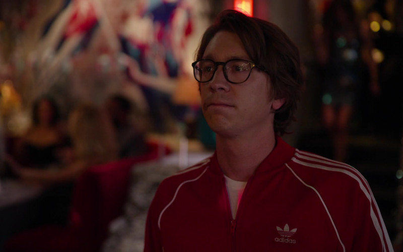 Adidas Red Jacket Worn by Thomas Mann as Griffin Reed in About Fate (1)