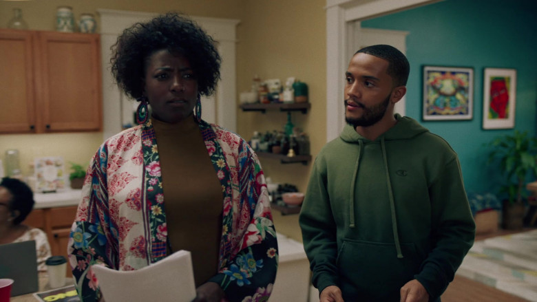 Champion Men's Green Hoodie in Queen Sugar S07E03 Slowly And Always Irregularly (2022)