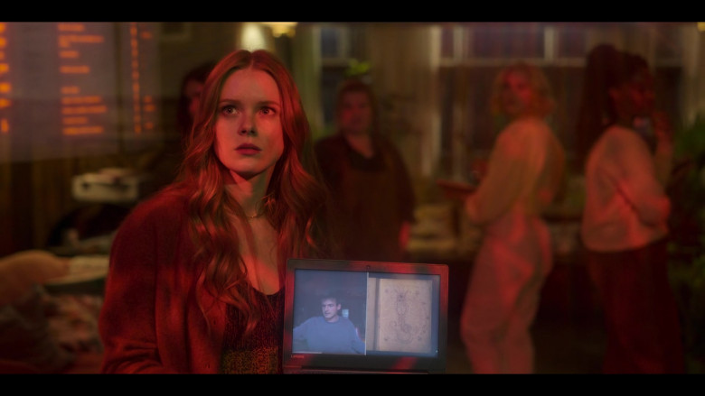 Lenovo Laptop Computer Held by Abigail Cowen as Bloom Peters in Fate The Winx Saga S02E02 Taken By The Wind (1)