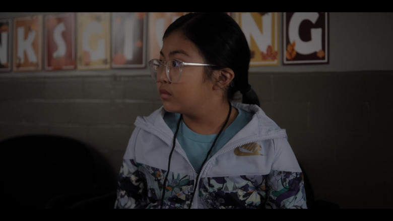 Nike Girls Floral Hooded Jacket of Naomi Tan as Dani in Devil in Ohio S01E07 By Blood (3)