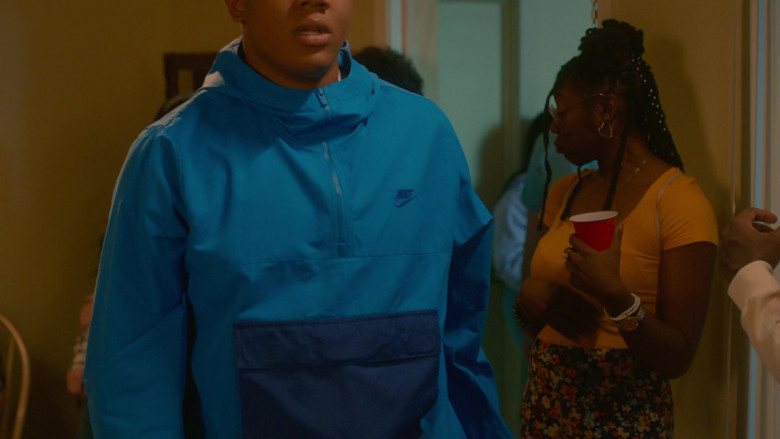 Nike Men's Jacket Worn by Khalil Everage as Chris in Cobra Kai S05E08 Taikai