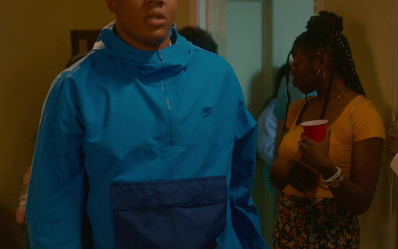 Nike Men's Jacket Worn by Khalil Everage as Chris in Cobra Kai S05E08 Taikai