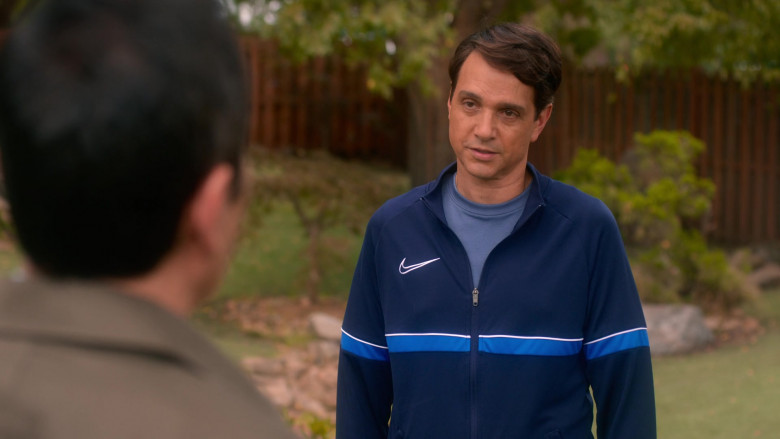 Nike Track Jacket of Ralph Macchio as Daniel LaRusso in Cobra Kai S05E03 Playing with Fire (1)