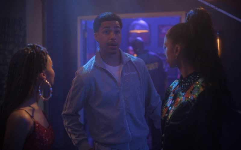 Palm Angels Glitter Lurex Jacket and Pants Tracksuit Worn by Marcus Scribner as Andre Johnson, Jr. (1)