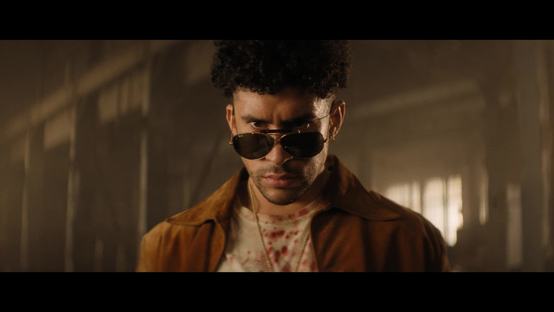 Ray-Ban Men's Sunglasses of Benito A. Martínez Ocasio (Bad Bunny) as The Wolf in Bullet Train Movie (1)