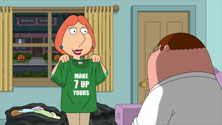 7Up Soda T-Shirt in Family Guy S21E06 Happy Holo-ween (2022)