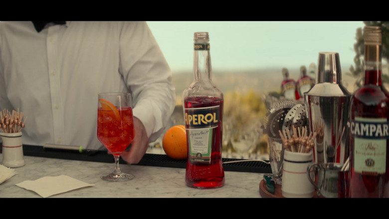 Aperol Bitter Apéritif and Campari Liqueur in From Scratch S01E03 A Villa. A Broom. A Cake. (2022)