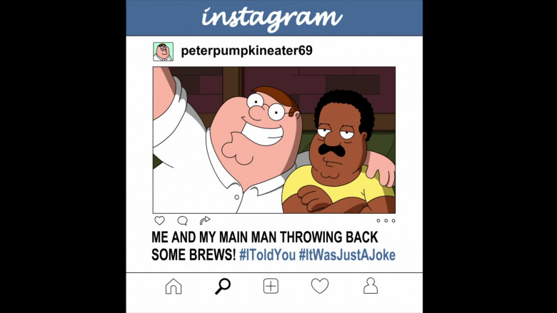 Instagram Social Network in Family Guy S21E05 Unzipped Code (2022)