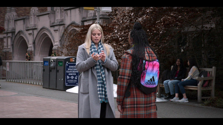 Adidas Backpack of Alyah Chanelle Scott as Whitney in The Sex Lives of College Girls S02E04 Will You Be My Girlfriend (2022)