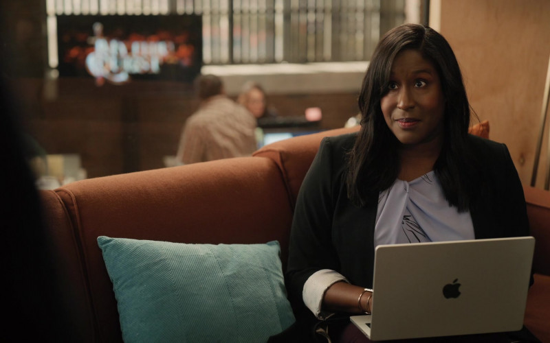 Apple MacBook Laptop Used by Naomi Ekperigin as Carol in Mythic Quest S03E02 Partners (2022)