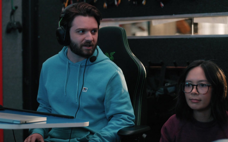 Brixton Blue Hoodie in Mythic Quest S03E04 "The Two Joes" (2022)