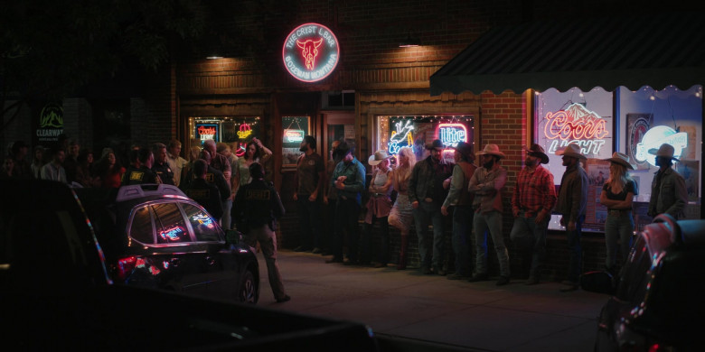 Coors Light, Miller, Miller Lite and Blue Moon Beer Signs in Yellowstone S05E03 Tall Drink of Water (2022)