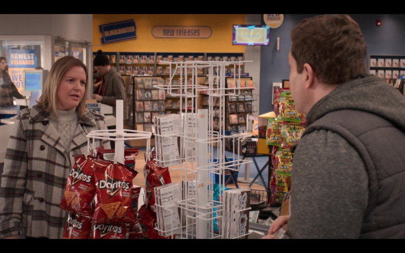 Doritos Nacho Cheese Tortilla Chips and SOUR PATCH KIDS Bites Original Soft & Chewy Candy in Blockbuster S01E09 Thimble (2022)