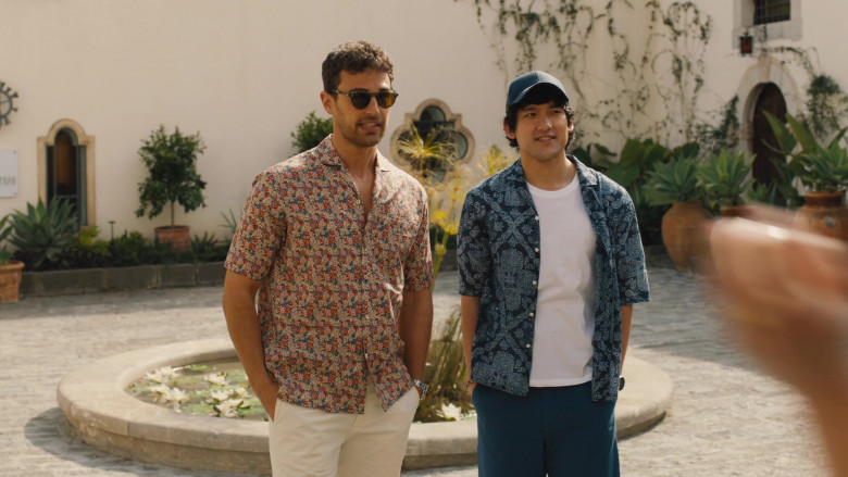 Gucci Men's Shirt Worn by Theo James as Cameron Sullivan in The White Lotus S02E03 Bull Elephants (1)