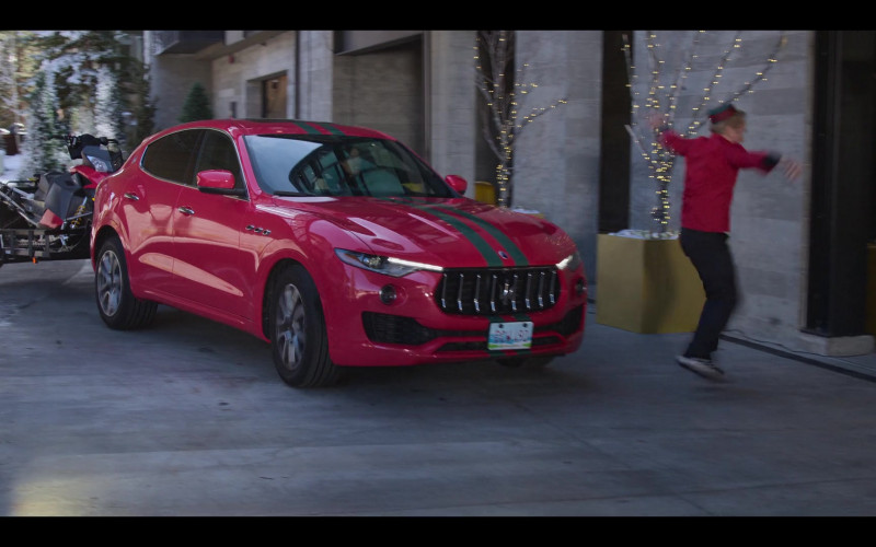 Maserati Levante Red SUV in Falling for Christmas (2022)