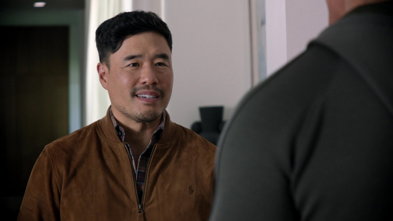 Ralph Lauren Suede Bomber Jacket Worn by Randall Park in Young Rock S03E01 The People Need You (1)
