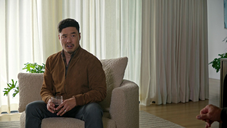 Ralph Lauren Suede Bomber Jacket Worn by Randall Park in Young Rock S03E01 The People Need You (2)