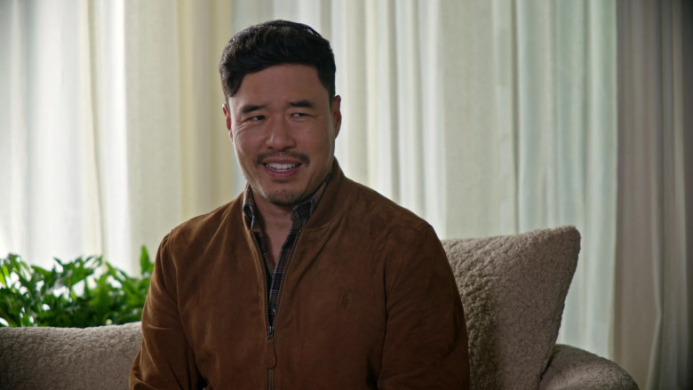 Ralph Lauren Suede Bomber Jacket Worn by Randall Park in Young Rock S03E01 The People Need You (3)