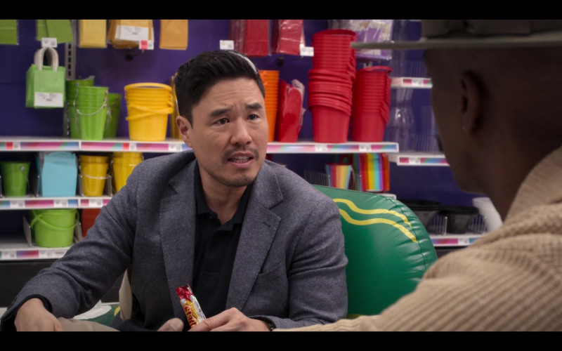 Starburst Candy Enjoyed by Randall Park as Timmy Yoon in Blockbuster S01E02 Blockbuster Daddy (2022)