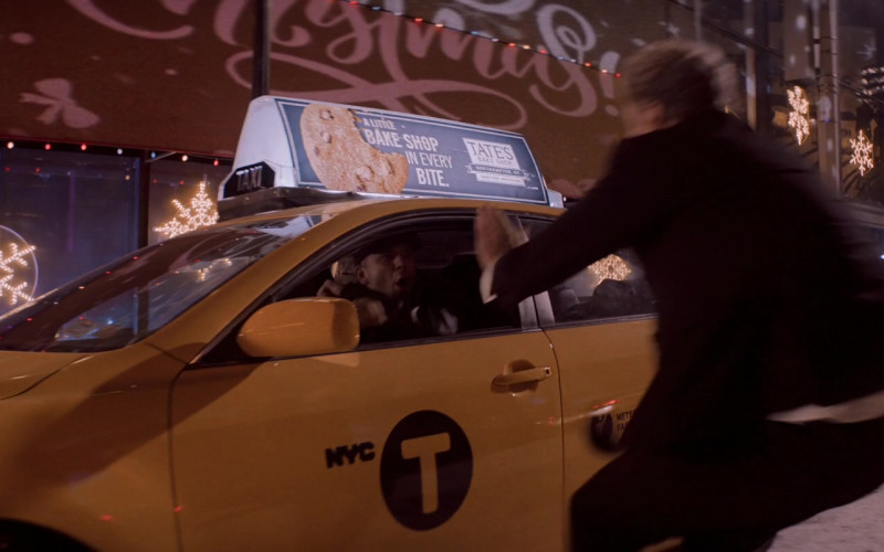 Tate's Bake Shop Taxi Ad in Spirited (2022)