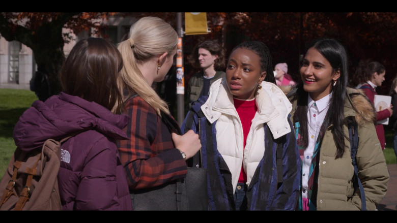 The North Face Down Coat Worn by Pauline Chalamet as Kimberly Finkle in The Sex Lives of College Girls S02E01 Winter