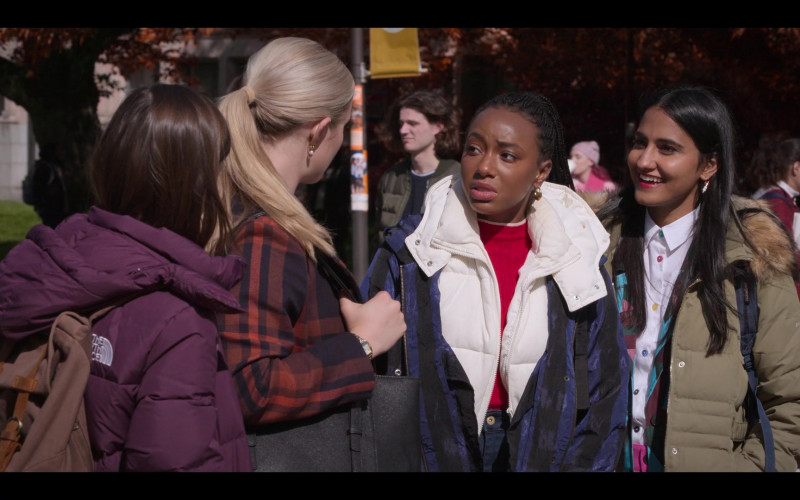The North Face Down Coat Worn by Pauline Chalamet as Kimberly Finkle in The Sex Lives of College Girls S02E01 Winter