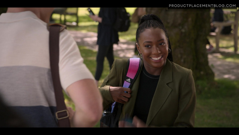 Adidas Backpack of Actress Alyah Chanelle Scott as Whitney Chase in The Sex Lives of College Girls S02E10 The Rooming Lottery (2022) (1)
