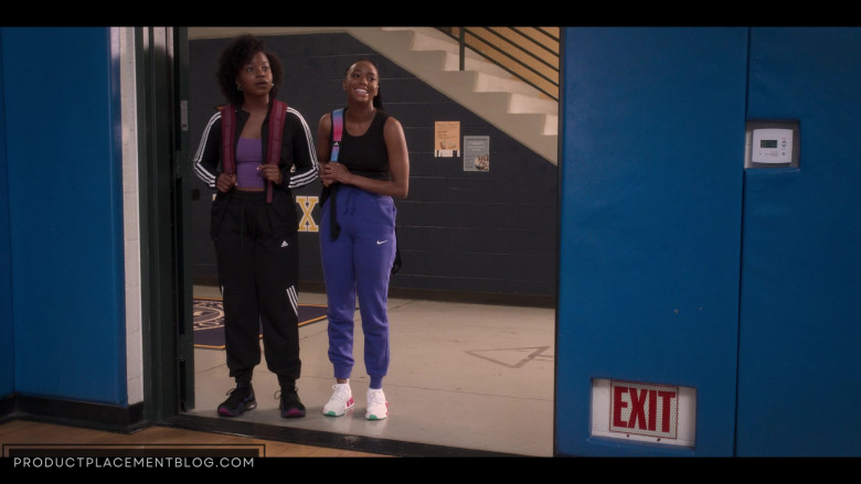 Adidas Tracksuit, Nike Sneakers and Sweatpants in The Sex Lives of College Girls S02E09 Sex & Basketball (2022)